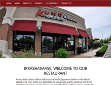 Tablet Screenshot of kumoasianbistro.com